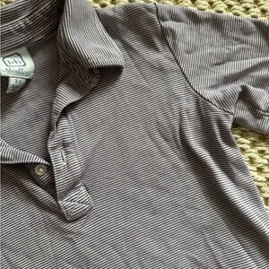Lila and Hayes Purple and White Striped Toddler Boy Polo, 3T